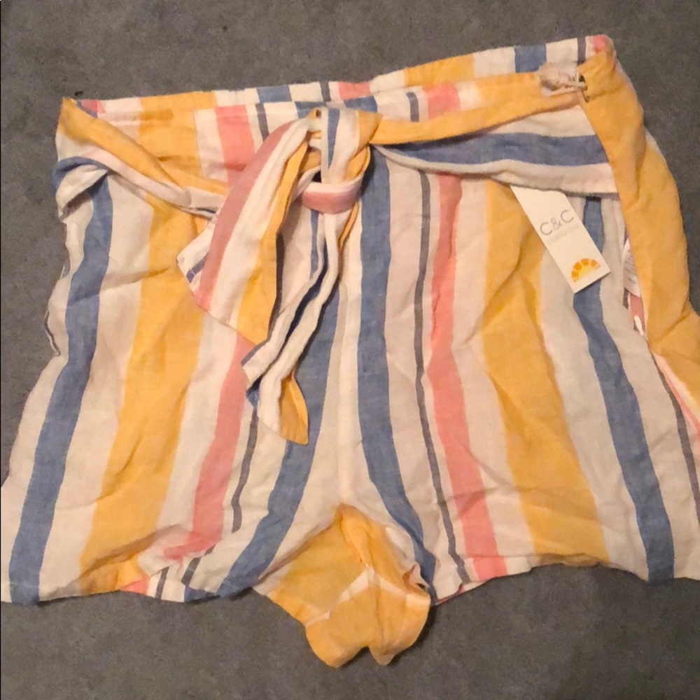 Striped Linen Shorts